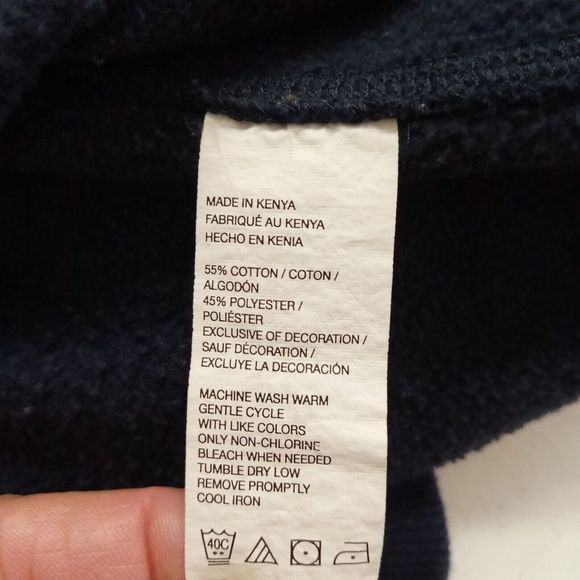 IZOD Fleece 1/4‎ Zip Men's Pullover Blue Cotton/Poly - Picture 9 of 11